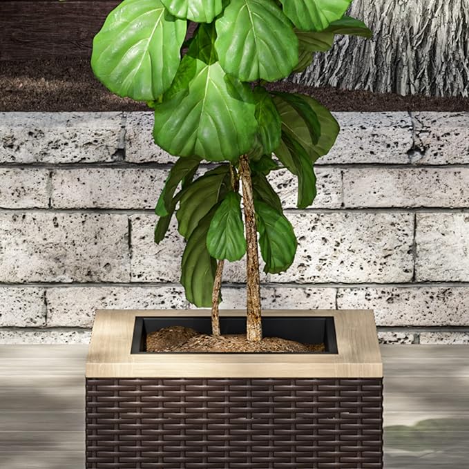 homestyles 6800-24 Palm Springs Outdoor Planter, Beige/Brown