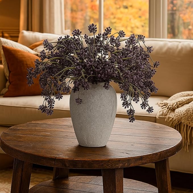 3 Pcs Plum Faux Berry Stems Artificial Dusty Sedum Berry Stems Picks Branches Faux Spray for DIY Holiday Farmhouse Home Mantel Harvest Decorations (32 Inch)