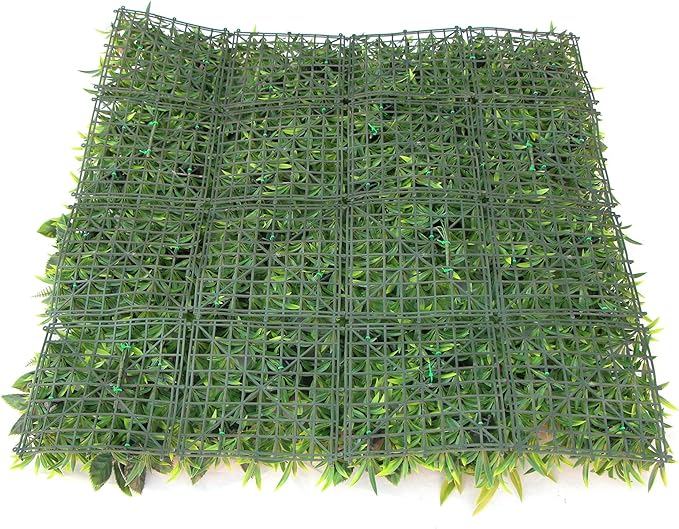ULAND Artificial Plant Wall Panels, 1pc 40"x40" Greenery Grass Wall Backdrop Decoration, Faux Ivy Leaves Outdoor Privacy Fence Covering