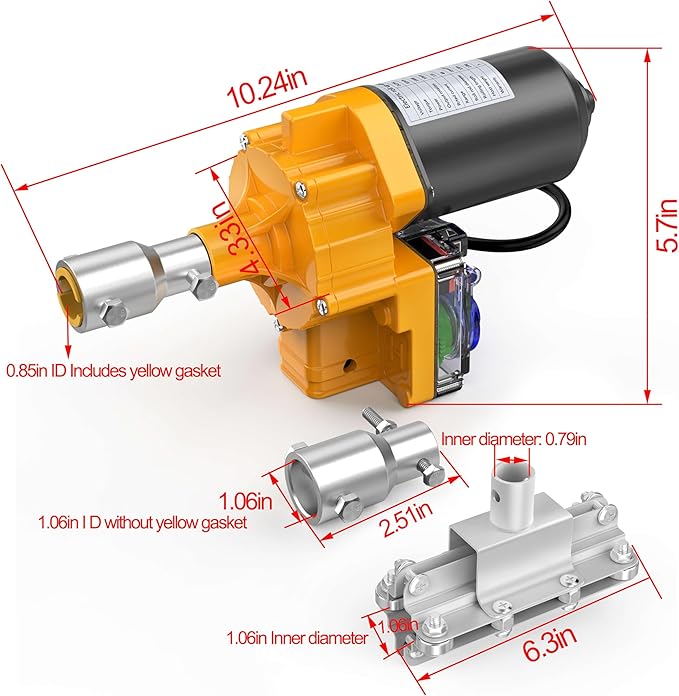 Upgraded DC 24V 100W Greenhouse Film Roll Up Motor Kit with Climbing Device – for Side Windows and Roof Vents of Plastic Film Greenhouses