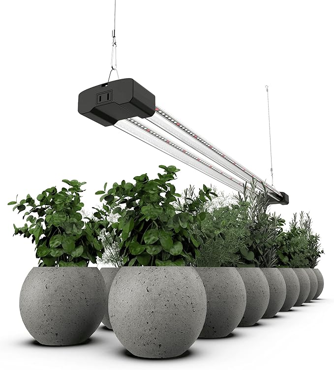 DYMOND BoostGro LED Grow Light Full Spectrum 5000K Daylight + 660nm Red Linkable Indoor Plant Lighting Fixture Tubes (3FT, 4, Pack)
