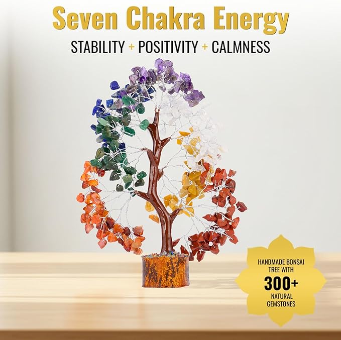ANAYA AGATE 7 Chakra Crystal Tree Birthday Gifts for Women Healing Crystal Tree of Life Sister Birthday Gifts Room & Home Decor Gift for Mom Her Positive Energy New House Warming Gift Women Unique