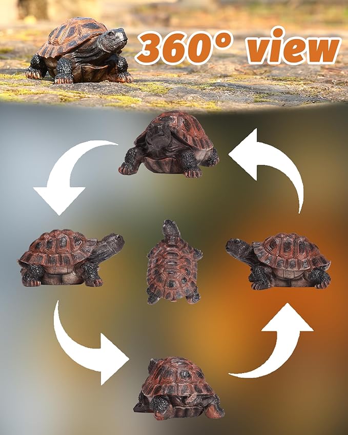 Sdeetesamjun Turtle Statue, Resin Garden Sculpture Indoor/Outdoor Yard Lawn Ornament,Home Decor (Medium)