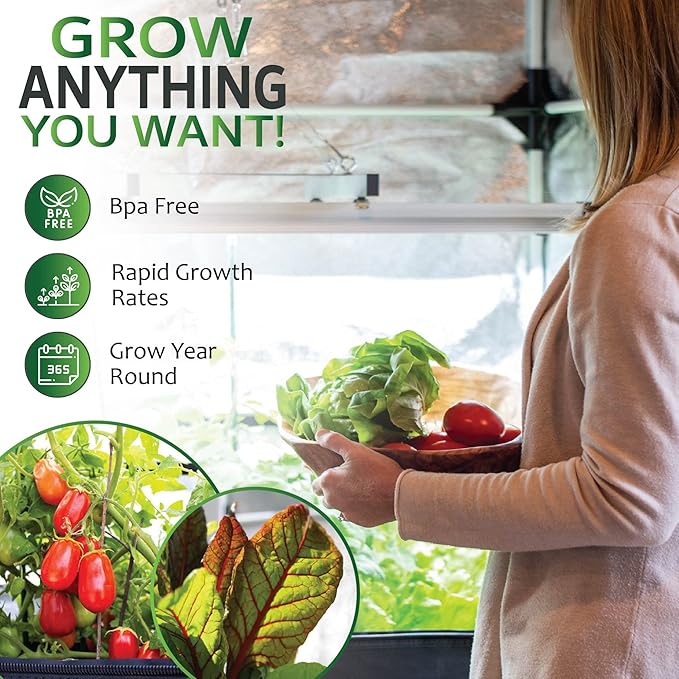 Vegepod Indoor Grow Kit Self Watering with LED Light Reflective Tent Complete System, All-in-One Indoor Gardening Solution, Premium Tent, Small Kit 20"x39"x78"