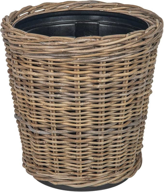 Kouboo - Rattan Kobo Classic Cylinder Indoor & Outdoor Planter Basket, Plant Pot (Small)