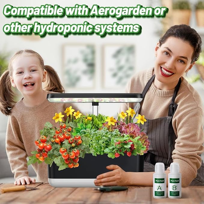 Bigmeta Hydroponic Pods Compatible with Aerogarden - Seed Sforprout Pods Kit with Plant Food, 50pcs Grow Sponges, Pod Labels, for Most Indoor Hydroponics Growing Plants System