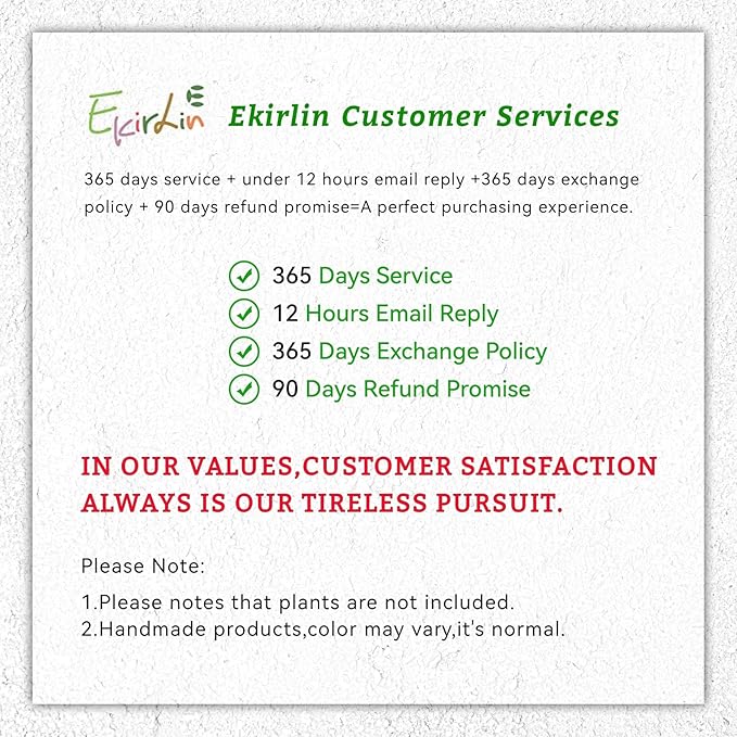 Ekirlin 7 Inch Natural Gravel Planters, Modern Resin Indoor Plant Pot, Heavy Planter with Drainage Hole, Removable Rubber Stopper and Non-Slip Soft Pad, Decorative Pot for Outdoor/Garden Plants