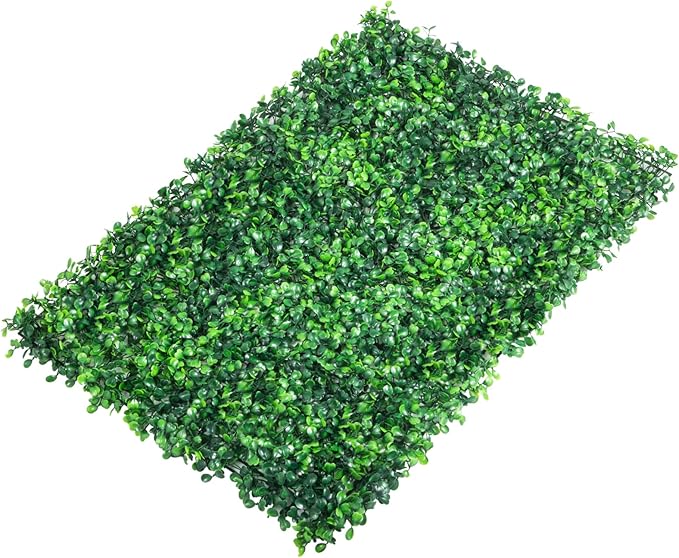VEVOR 24PCS Artificial Boxwood Panels, 24 x 16 in 1.6 in Sun Protected Boxwood Hedge Wall Panel, Green Fake Grass Backdrop Wall for Privacy Fence Decor Indoor Outdoor Garden Backyard