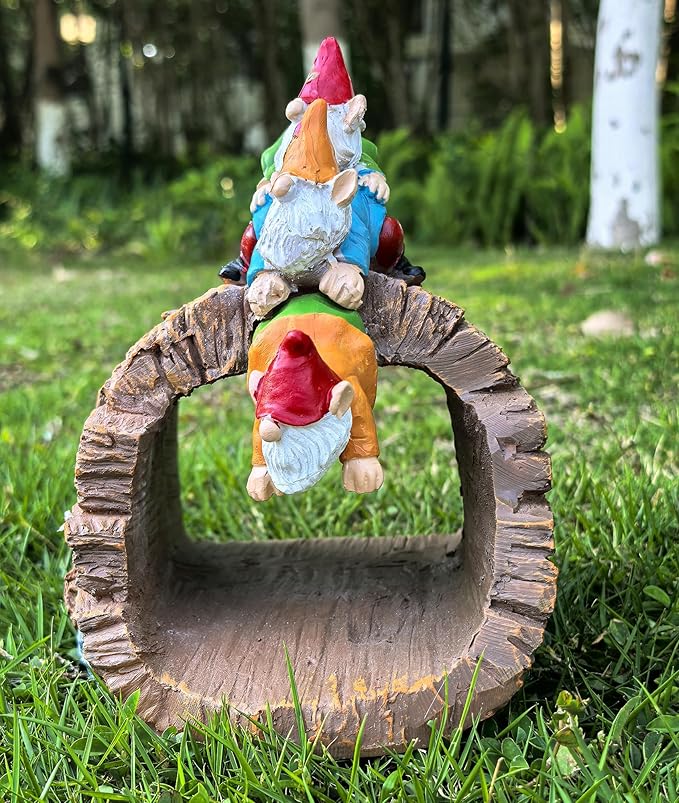Decorative Gutter Downspout Extensions Statue,3" x 4" Downspout Extension Sculpture,Gnomes Decorative Rain Gutter Downspout Extension Figurine Decor Sculpture for Lawn Yard