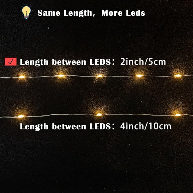 Fairy Lights Plug in,100FT 600 LEDs Waterproof Led String Lights,8 Modes Remote Twinkle Light for Bedroom Window Weddings Christmas Holiday Decoration,Silver Wire,2 Inch Led Space,Warm White