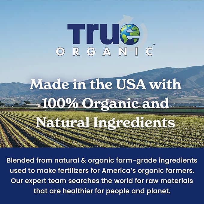 True Organic Fruit & Nut Food – Organic Fertilizer for Productive Tree Growth – Prevent Blossom End Rot – 12lb Bag Covers 210 Sq. Ft.