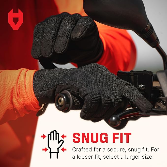 NoCry Tactical Gloves for Men with Flexible Knuckle Guards – Durable Design with Reinforced Palms and Stitching – Perfect Combat Gear with Touchscreen Compatible Fingers
