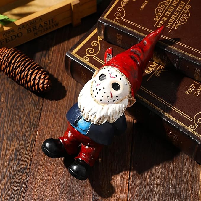 Garden Gnome Statue Decoration Garden Decor Horror Gnomes Boo Basket