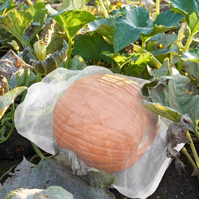 Mesh Fruit Tree Bags, 20 Pack 27 x 19 Inch Plants Protection Netting with Drawstring, Insect Bird Bug Barrier Net Cover for Garden Flower Bananas Vegetables Fruits Tree Shrub