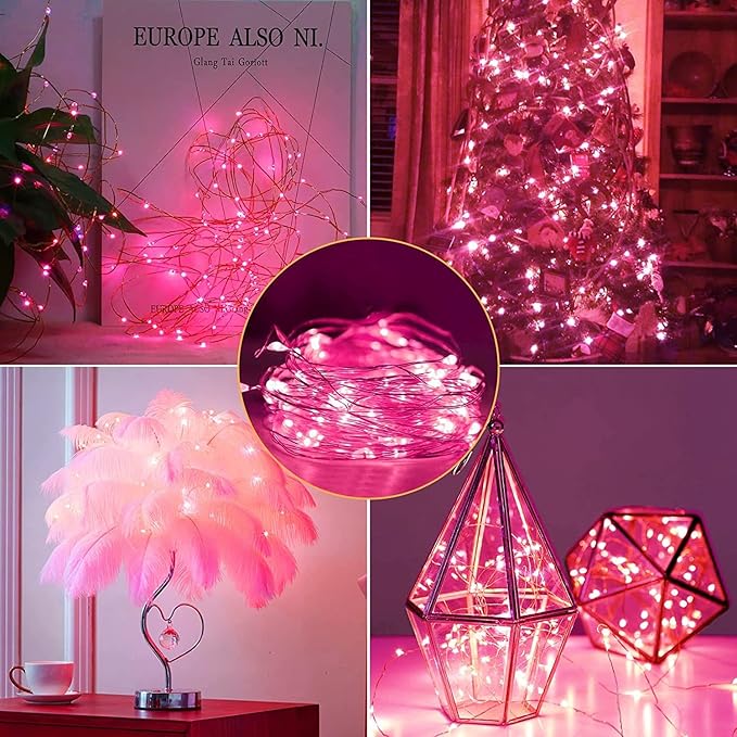 12 Pack Fairy Lights Battery Operated String Lights，7FT 20LED Waterproof Silver Wire Christmas Lights Outdoor,Firefly Mini Lights for Bedroom Party Birthday Wedding Indoor Decorations.