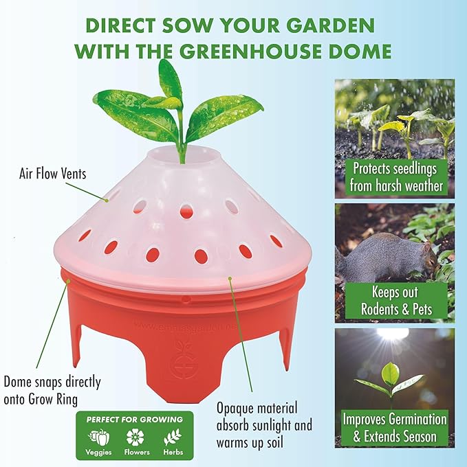 Kids Watermelon Garden Kit – Grow Your Own Watermelons from Seeds with Greenhouse Germination Domes & Grow Rings, Non-GMO Seeds, BPA-Free | Gardening Gift for Kids & Families, Made in USA