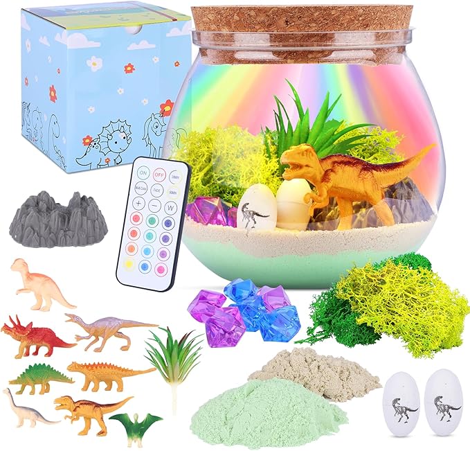 Envyvip Dinosaur Gifts for Boys 4-12 Years Old, Dinosaur Crafts Kit for Kids, Light Up Decoration with Remote - Arts and Crafts for Kids, Birthday Gifts Toys for Boys Age 4 5 6 7 8 9 10 11 12
