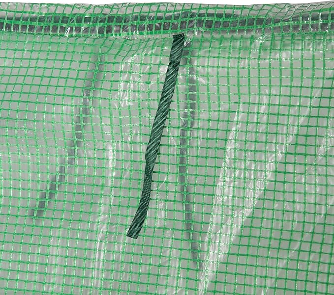 Outsunny 6' x 3' x 3' Portable Greenhouse, Garden Green House with 2 PE/Plastic Covers, Steel Frame and 2 Roll Up Windows, Green