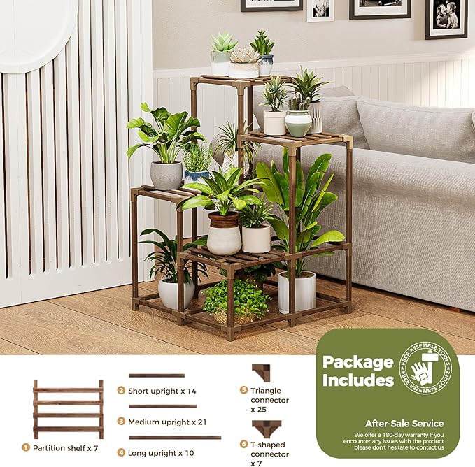 Bamworld plant stand indoor, brown