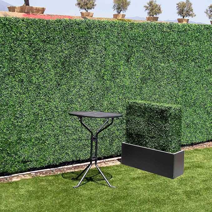 NatraHedge (44" Lx 15" W x 15" H (Black- Aluminum) Hampton Classic Wooden Planter Box Indoor and Outdoor Rectangular Garden Planter Use for Patio, Yard, Greenhouse, Vegatable, Flowers, and Herb