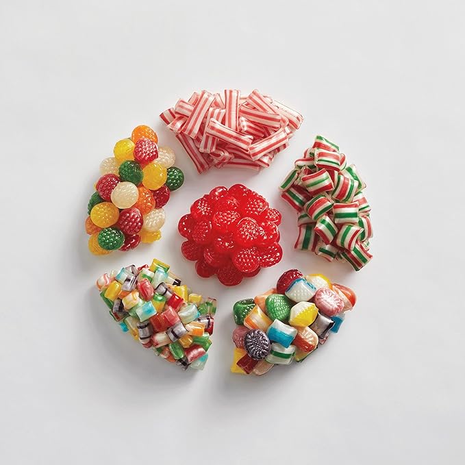 The Swiss Colony Traditional Christmas Candy Tin - 1 lb. 14 oz. Net Wt.: Old Fashioned Hard Candy Mix, Raspberry Drops, Pillows - Perfect Sweets Gift Box for All Occasions & Grandparents