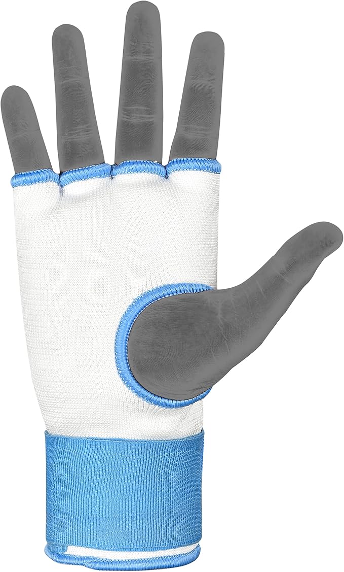 HUNTER Gel Padded Inner Gloves with Hand Wraps for Boxing, Quick Elastic Training Wraps for Men & Women, Muay Thai MMA Kickboxing Martial Arts Knuckle Wrist Protector (Pair)