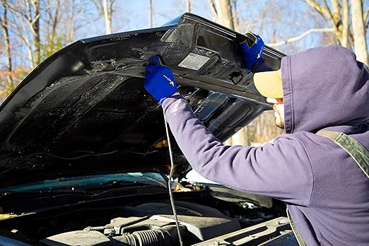 G & F Products unisex adult All Purpose Utility Work Gloves High Performance Mechanics Gloves assorted colors 3 Pair Value Pack, Black, Grey, Blue, Large Pack of US