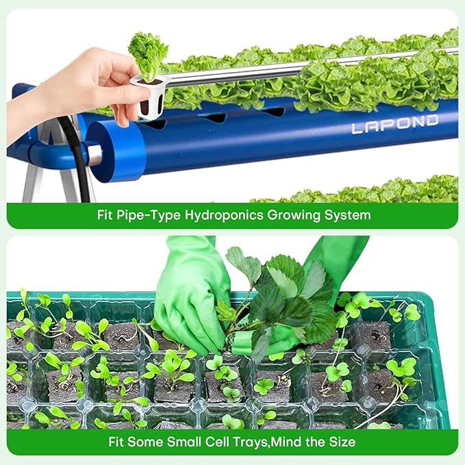 100 Pack Grow Sponges, Replacement Root Growth Sponges Seed Pods,Seed Starter Plugs for Hydroponic Indoor Garden System