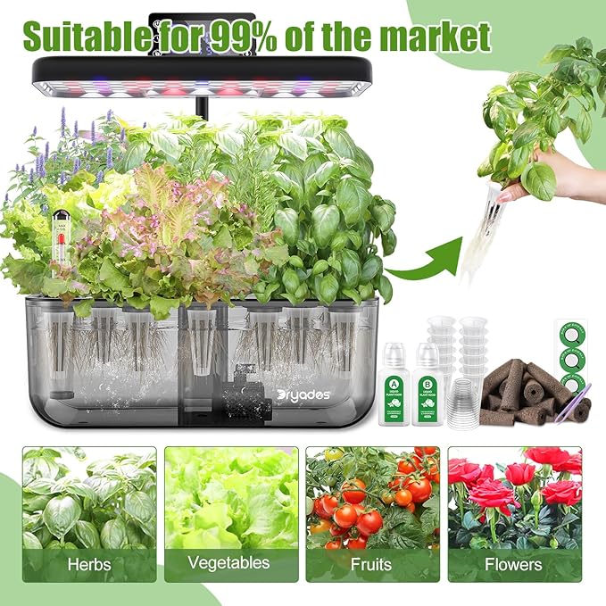 12-Pod Lettuce Seed Pod Kit for AeroGarden, iDoo, Ahopegarden Hydroponic Growing System, 350mg Seeds