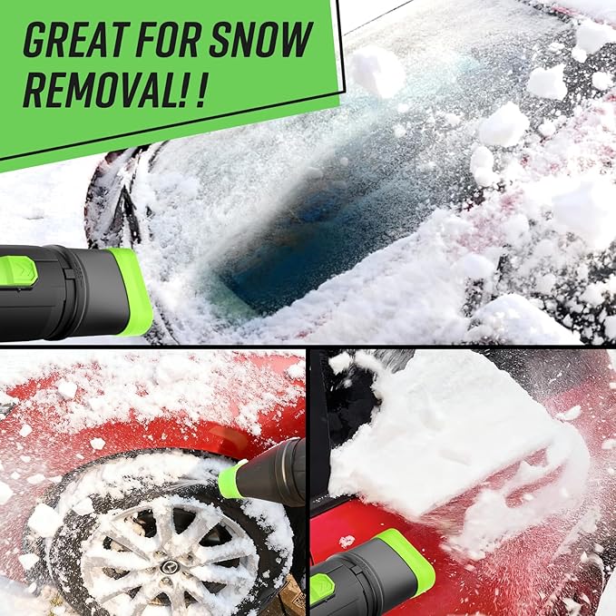 Sealegend Car Drying Nozzle Compatible with EGO Leaf Blower Models 530 575 580 615 650 670 765, Compact Nozzle Attachment for Easy Snow & Leaves Removing, 360°Rotation & Scratch Protection, 9.5 in.