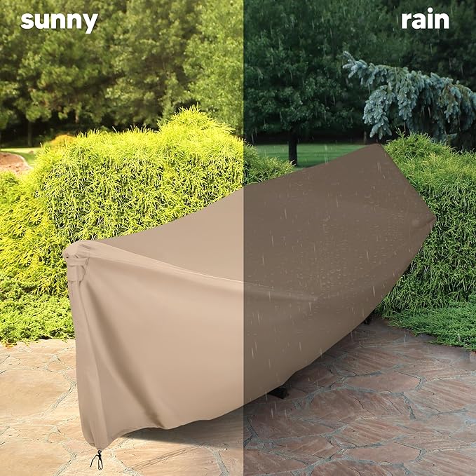 SUNCREAT Hammock Cover, Water-Resistant Polyester Hammock Stand Cover for 11-12ft Stand, Brown