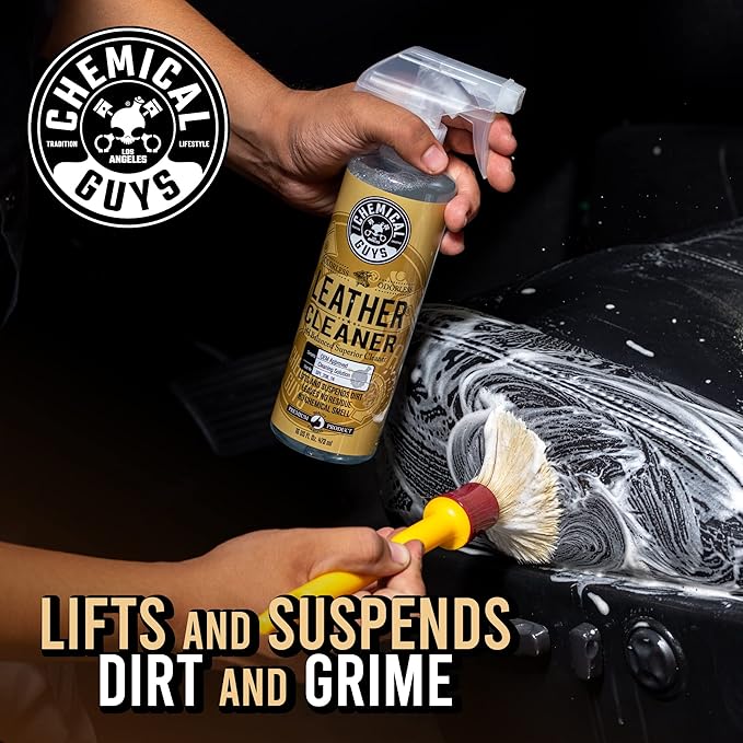 Chemical Guys SPI_208 Colorless and Odorless Leather Cleaner for Car Interiors, Furniture, Apparel, Boots, and More (Works on Natural, Synthetic, Pleather, Faux Leather and More), 128 fl oz (1 Gal)