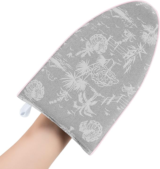CINPIUK Garment Steamer Ironing Gloves Anti Steam Glove Heat Resistant Garment Steamer Mitt, Garment Steam Accessories for Clothes，White Flower