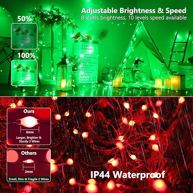 BrizLabs Easter Fairy Lights, 66ft 200 LED Color Changing Fairy Lights with Remote, Plugin Pastel Twinkle Light RGB Rainbow Starry Xmas Light Music Sync for Xmas Halloween Easter Home Party Wedding