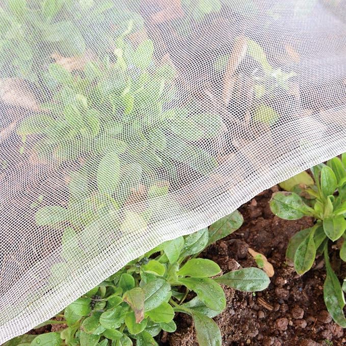 Garden Netting Pest Barrier: 10'x100' Fine Bug Netting for Garden Protection Row Cover Raised Bed Screen Mesh Greenhouse Mosquito Net, Protecting Tree Plants Vegetable Flowers Fruits