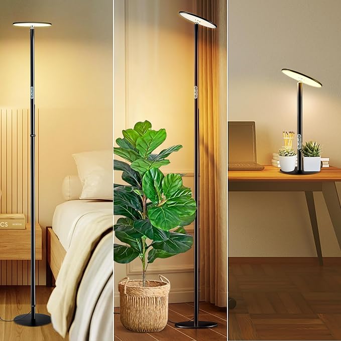 chiphy Grow Lights, Full Spectrum Plant Light for Indoor Plants, 40W, 10 Dimmable Brightness, 69" Heights Adjustable, Compatible with Smart Plug, Ideal for Large Tall Plants