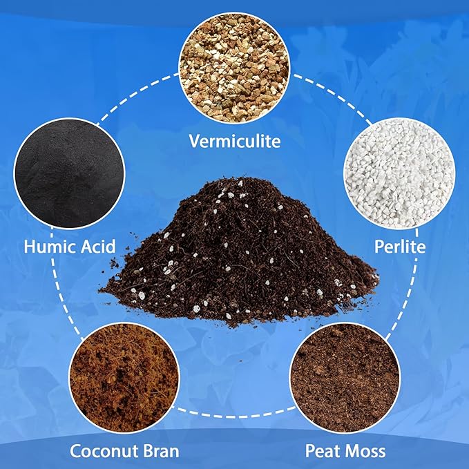 Halatool 10QT Indoor Potting Soil for Plants Orchid Potting Mix Garden Top Succulent Bonsai Soil for Aloe Vera Houseplants Flowers Vegetables & Herbs
