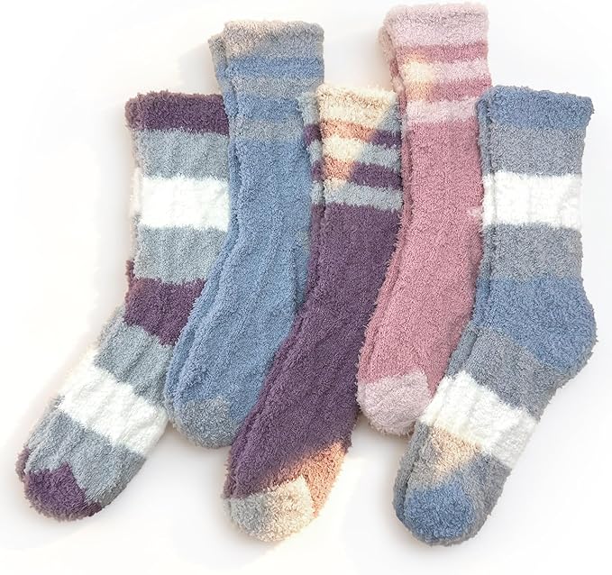 TEHOOK Warm & Cozy Valentines Gifts for Women, Fluffy Fuzzy Plush Sleeping Slipper Socks - Soft Warm Fabric