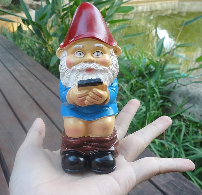 Garden Gnome Statue, Naughty Funny Toilet Gnome, Outdoor Indoor Decoration, Lawn Statue, Patio Porch Decoration, Gift
