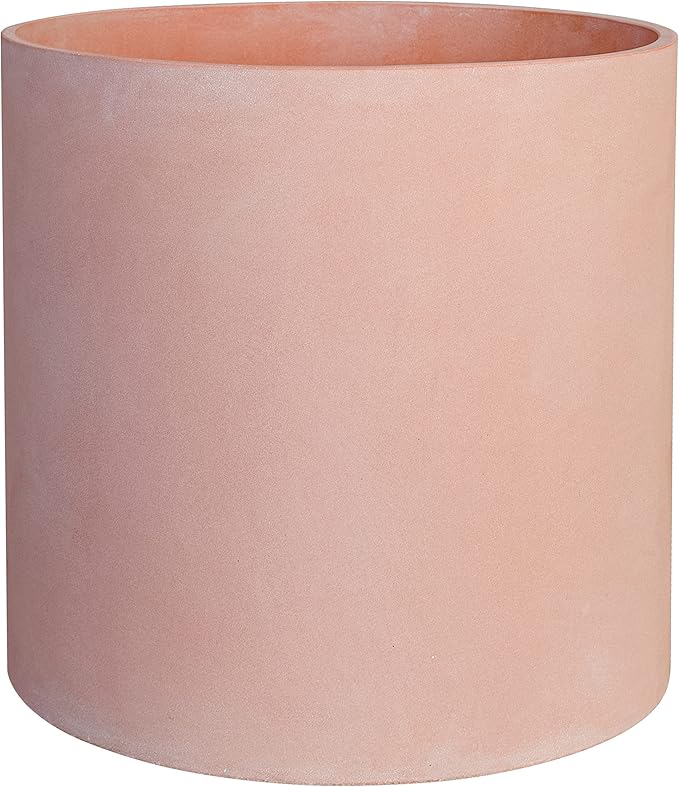FaithLand Plant Pot 12 inch - Perfectly Fits Mid-Century Modern Plant Stand - Drainage Plug and Drainage Mesh Screen - Terracotta Color