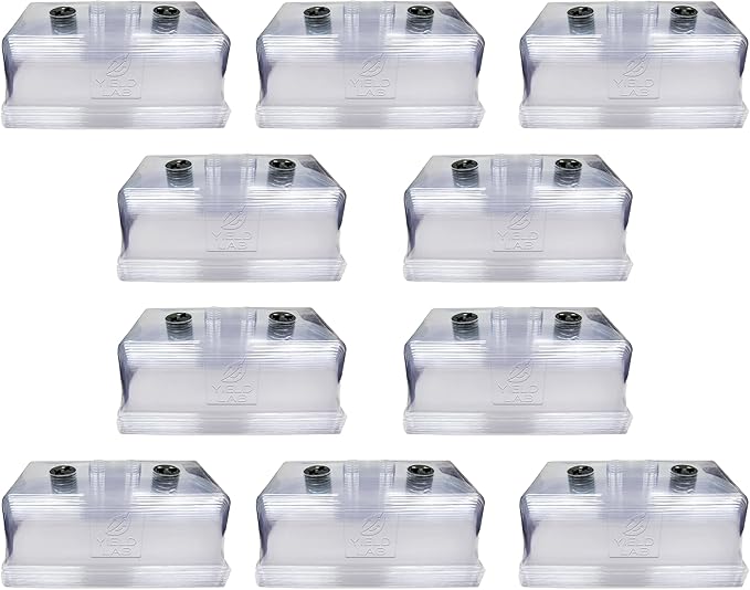 Yield Lab 7 Inch Propagation Dome - 100 Pack Humidity Vented Domes – Plant Growing Dome for Seedling, Germination, Soil & Hydroponic Horticulture
