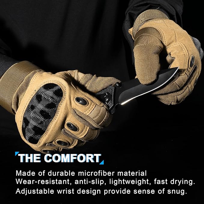 WTACTFUL Tactical Gloves for Men Touchscreen Airsoft Paintball Motorcycle Gloves