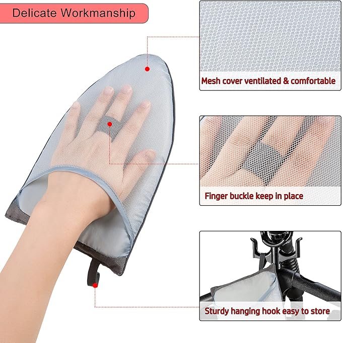 CINPIUK Garment Steamer Ironing Gloves Anti Steam Glove Heat Resistant Garment Steamer Mitt, Garment Steam Accessories for Clothes