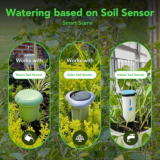 WiFi Drip Irrigation System: Automatic Watering System for Potted Plants, Smart Drip Irrigation Kits with Water Timer & App Water-Shortage Alarm, Support 10 Pots, Water Irrigation System for Garden