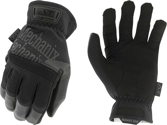 Mechanix Wear FastFit Tactical Gloves - Heavy Duty Lightweight Multipurpose Gloves - Flexible Grip & Reinforced Palm - Touchscreen Capable - Small - Covert Black