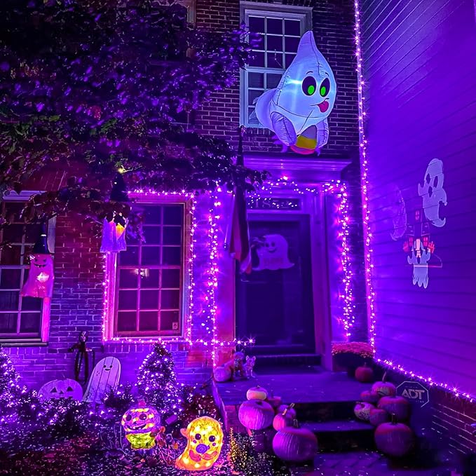 120 LED Purple Christmas Lights 40 FT String Lights Indoor Outdoor 8 Modes Plug in Waterproof Purple String Lights for House Room Christmas Tree Thanksgiving Decorations