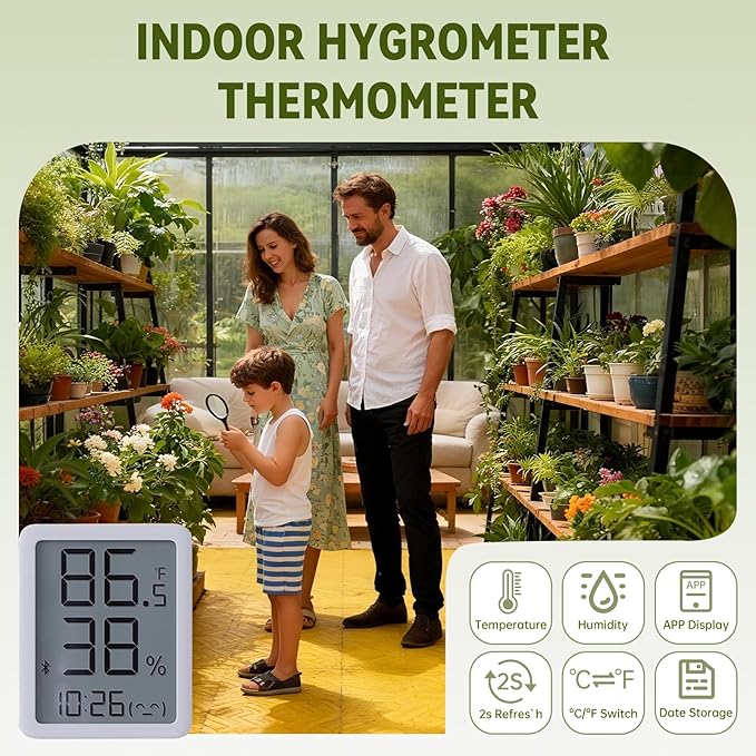 6X7.5 FT Polycarbonate Greenhouse, Walk-in Green House for Outside with Electronic Hygrometer, Reinforced Aluminum Frame Greenhouses, Heavy Duty Garden, Patio, Backyard Flower Planting