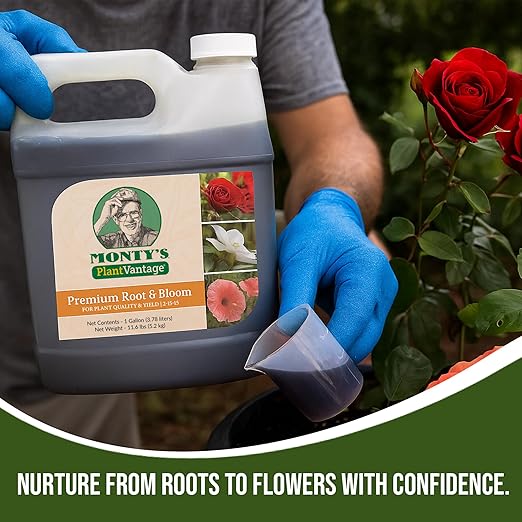 PlantVantage Root & Bloom Liquid Fertilizer - Concentrated Liquid Plant Fertilizer for Strong Roots & Bigger Blooms, Plant Food for Trees, Flowers & Vegetables, Soil or Foliar Application, 1 Gallon