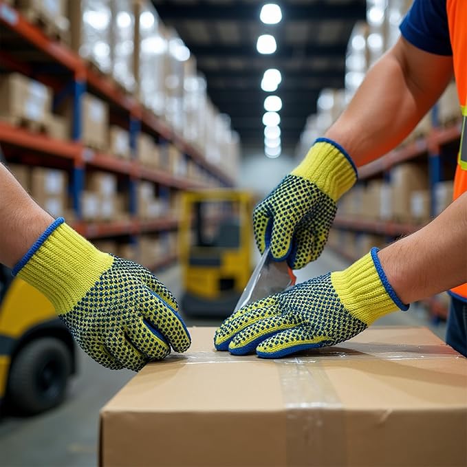 G & F Products unisex adult Latex cut resistant work gloves, Yellow, X-Large US