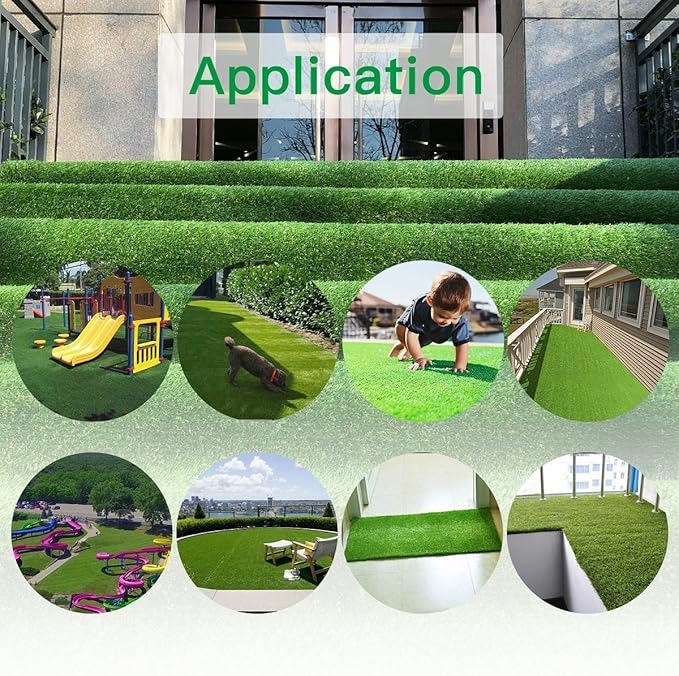 Petgrow Artificial Grass Turf 13FTX82FT(1066 Square FT)- Realistic & Thick Synthetic Fake Grass Mat for Outdoor Garden Landscape Pet Dog Grass Rug Faux Turf
